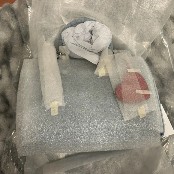 BRAND NEW STILL WRAPPED Coach Large Rowan with Charms in Loved Denim BNWT - Picture 7 of 8